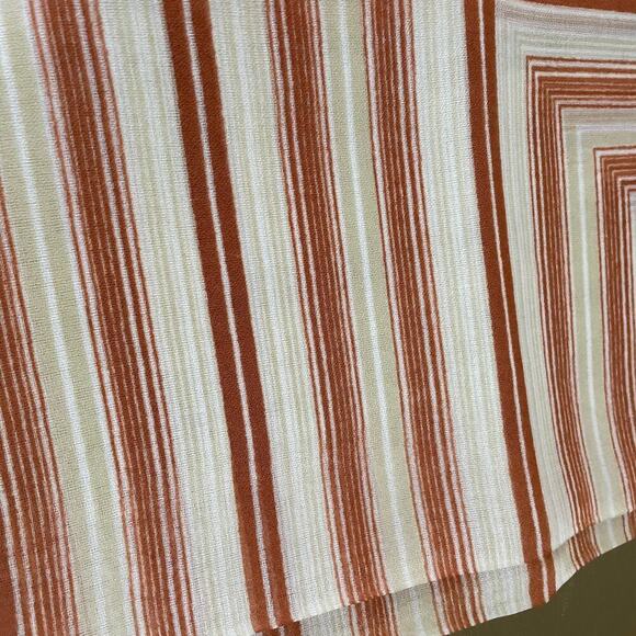 Vintage Italian Chevron Scarf RN13962 | Mod Rust Stripe Square 28” L. Vester Era - Picture 7 of 8